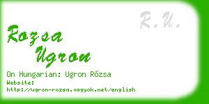 rozsa ugron business card